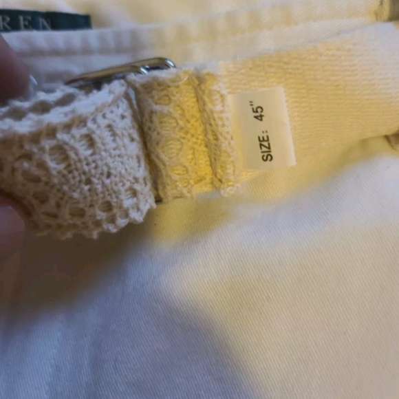 Women's Ralph Lauren Cream Pants With Belt Size 16 NWT - Picture 2 of 7